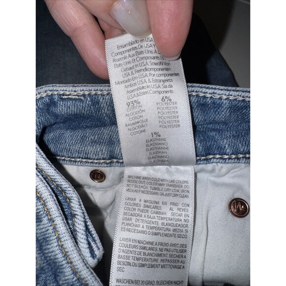 Mother The Looker Ankle Step Fray Size 25 Blue Jeans Exposed Secret Sister - Picture 12 of 15